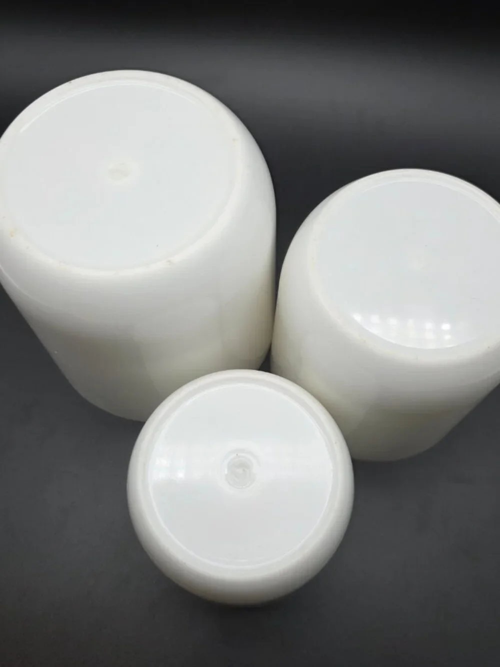 Vintage Acrylic 3 Piece Nesting Canister Set Yellow Floral sunflower